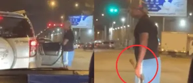 El sujeto amenazó al conductor que se negó a limpiarle la luna. SJM: limpiador de lunas amenaza a conductor con un martillo