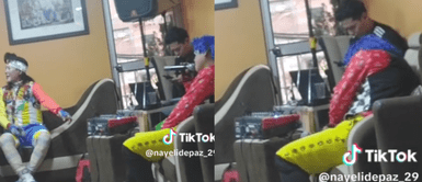 El payasito fue contratado para animar a una fiesta, pero terminó llorando por amor. Payaso llegó a animar fiesta y termina cantando Armonía 10: "Cuando amo, me pagan con traición"