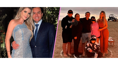 Brunella Horna junto a la madre de Richard Acuña y sus hijos. Brunella Horna y los hijos de Richard Acuña: la vez que explicó cómo es su relación con ellos