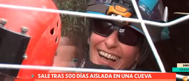 Beatriz Flamini pasó 500 días sola dentro de una cueva de 70 metros de profundidad. Foto: RTVE Mujer pasó 500 días sola en cueva de 70 metros: lo primero que dijo al salir causó carcajadas