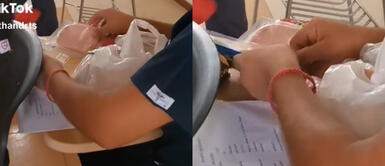 La estudiante sorprendió al preparar su desayuno en plena clase. Con su pan, jamonada y queso: Alumna prepara su desayuno en plena clase y causa furor en TikTok