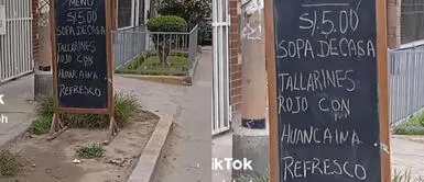 El joven se quedó sorprendido al ver el menú de 5 soles. Encuentra menú a S/5 y usuarios lo 'trolean': "Dice tallarines rojos, pero sin pollo"
