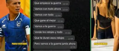 Los chats entre Paolo Hurtado y Rosa Fuentes. Paolo Hurtado amenaza a Rosa Fuentes y busca confrontarla con Jossmery Toledo: ‘Ya te pelearas con ella”