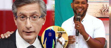 'Giselo' bromea con Federico Salazar. Federico Salazar es “troleado” por 'Giselo' con curioso pijama: “Para que veas que soy un periodista A1”