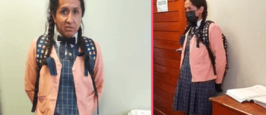 Huancayo: liberan a sujeto disfrazado de escolar que ingresó a colegio de mujeres Huancayo: liberan a persona disfrazada de escolar que ingresó a colegio de mujeres