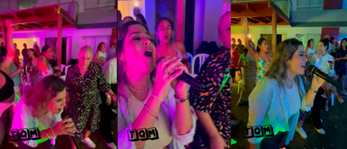 Ethel Pozo se robó las miradas y aplausos en la fiesta de Natalia Salas ¡Ethel Pozo ahora es cantante! Agarró micrófono y le quitó el protagonismo a la dueña de la fiesta, Natalia Salas