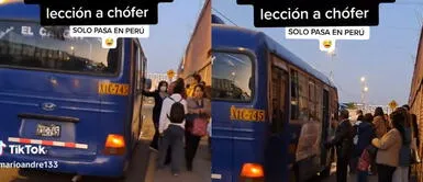 Los conductores abandonaron al chofer en plena pista. Pasajeros se unen para darle lección a chofer de micro en plena pista: lo abandonan por no avanzar