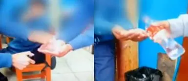 Los escolares se prenden las manos con un encendedor e imitan a Gokú. La Libertad: Escolares encienden sus manos para imitar el Kame Hame Ha de Gokú