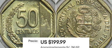 Coleccionistas ofrecen más de 700 soles por estas monedas de 50 céntimos: ¿cómo lucen? Coleccionistas ofrecen más de 700 soles por estas monedas de 50 céntimos: ¿cómo lucen?