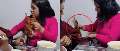 La señora aseguró su cena al guardar el cuy. Peruana asegura su cena y guarda cuy chactado en su bolso: "Sale su calentado"