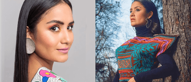 Mayella Lloclla deslumbra por su moda artesanal. Mayella Lloclla impone la belleza artesanal con increíble vestido cut-out tejido