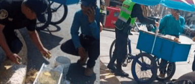 Los serenos y policías recibieron la admiración de los usuarios. PNP y serenos hacen colecta para ayudar a vendedor de ceviche que perdió su carretilla: "Dios los bendiga"