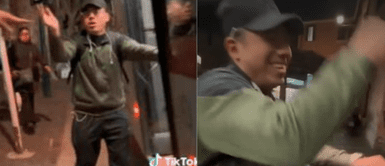 El joven captó la atención de los pasajeros en la estación. Peruano se 'recursea' como jalador de transporte en Europa y es sensación en TikTok: "Todo Faucett"