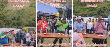 Cusco: mujer policía es retada en concurso de comelones de rocoto y termina venciendo a todos Cusco: mujer policía es retada en concurso de 'comelones de rocoto' y termina venciendo a todos