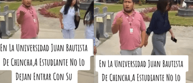 El estudiante reclamó que le impiden que ingrese con su menú. "No me dejan ingresar con mi menú": Estudiante de Universidad San Juan Bautista lanza fuerte denuncia