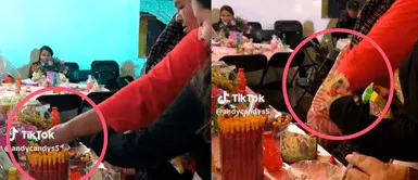 Graban a mujer 'arrasando' con mesa de dulces en fiesta de XV años y video enfurece a internautas Graban a mujer 'arrasando' con mesa de dulces en fiesta de XV años y video enfurece a internautas