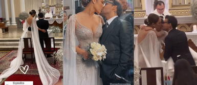 Karen Schwarz y Ezio Oliva se unieron en una boda religiosa en presencia de sus hijas. Karen Schwarz y Ezio Oliva se casaron por tercera vez y se dan un nuevo “sí” frente a Dios y a sus hijas