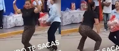 La señora se lució al bailar "Mueve el toto" en la actuación del colegio. Madre peruana se emociona al ganar canasta y baila "Mueve el totó": "Competencia a Yahaira"