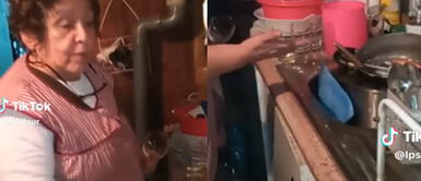 La señora se molestó porque le dejaron los platos sucios. Adulta mayor se muestra furiosa tras celebrar Día de la Madre: "Me dejaron los platos sucios"