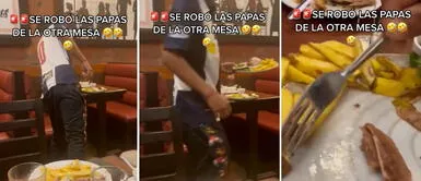 Joven se hace viral por robarse las papas que dejaron otros comensales en pollería de SJL: Tenía hambre Joven se hace viral por robarse las papas que dejaron otros comensales en pollería de SJL: "Tenía hambre"