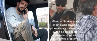 Gerard Piqué es captado en vuelo barato. Hinchas se burlan de Gerard Piqué por viajar en vuelo low cost a Italia: "Shakira lo llevaba"