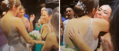 Karen Schwarz le entregó el bouquet a Magdyel Ugaz en boda y ella rompe en llanto Karen Schwarz le entregó el bouquet a Magdyel Ugaz en boda y ella rompe en llanto