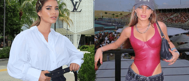 Flavia Laos demuestra su estilo con dos poderosos outfits. Flavia Laos revoluciona la moda con su outfit escocés y botas XL en una sesión icónica