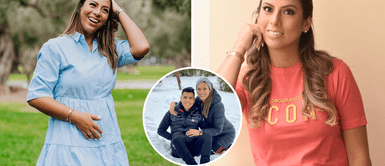 Rosa Fuentes demuestra su osadía con un hermoso vestido con volantes. Rosa Fuentes derrocha sensualidad en elegante busier exhibiendo su ‘baby bump’ para la revelación de género