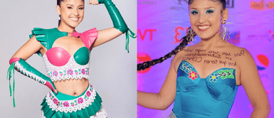 Milena Warthon deslumbra con dos outfits inspirados en los andes. Milena Wharton acapara los reflectores con outfit boho chic en el avant premiere de su nuevo disco