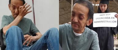 El padre se emocionó hasta las lágrimas por el noble gesto de su hija. Padre lustrabotas le paga la carrera a su hija y ella le dedica su graduación: "Lo logramos"