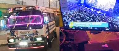 El bus llamó la atención en los vecinos de SJL. Bus parrandero en SJL es furor entre los usuarios de TikTok: "No sé si pagar pasaje o entrada"