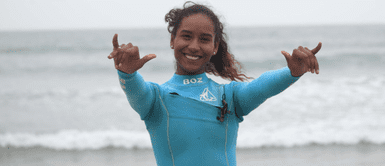 María Fernanda es una de las representantes de surf en el país. Panamericanos Santiago 2023: tablista María Fernanda Reyes irá por la medalla de oro