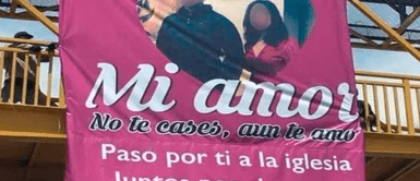 El peculiar cartel se volvió viral en las redes sociales. "No te cases, aún te amo": hombre causa furor en avenida con curioso cartel antes de boda de su ex