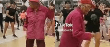 La señora se lució con pasos de baile. Adulta mayor llega empilada a clases de baile y demuestra su talento al ritmo de reguetón