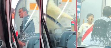 Conductor ataca con polvo de extintor a chofer en plena avenida Conductor ataca con extintor a chofer en plena avenida en acalorada discusión: "no te estoy faltando el respeto"