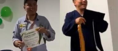 El joven se emocionó hasta las lágrimas con esta sorpresa. Trabajador no asiste a su ceremonia de graduación, pero su jefe lo sorprende con hermoso gesto