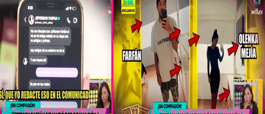 Chats y fotos en el departamento de Jefferson Farfán, fueron las pruebas mostradas por Olenka Mejía Chats y fotos en el departamento de Jefferson Farfán, fueron las pruebas mostradas por Olenka Mejía