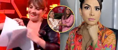 Johanna San Miguel no duda en romper una foto de ella junto a Katia Palma. Johanna San Miguel no cree en nadie y rompe foto de Katia Palma en vivo tras manifestar que “no la soporta”