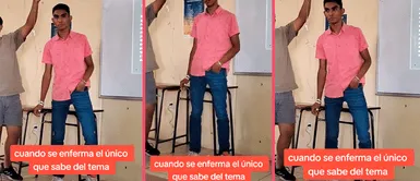 Alumno asiste con suero a universidad para exponer porque sus compañeros no se aprendieron su parte Alumno asiste con suero a universidad para exponer porque sus compañeros no se aprendieron su parte