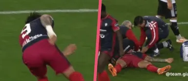 Gianluca Lapadula se desvanece en pleno partido Así fue el contundente pelotazo que recibió Lapadula en pleno partido: ¿ya no podrá jugar?