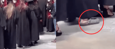 La joven asistió con sandalias y dividió la opinión de los usuarios. Joven prefiere ir en sandalias a su graduación y divide la opinión de los internautas en TikTok