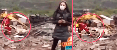 Camarógrafo ignora a reportera y prefiere grabar a bombero peleándose con perrito en plena transmisión en vivo Camarógrafo ignora a reportera y prefiere grabar a bombero peleándose con perrito en plena transmisión en vivo