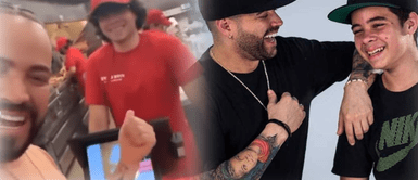 Nacho y su hijo en su primer día de trabajo Nacho orgulloso se emociona al compartir video de su primogénito trabajando en un restaurante