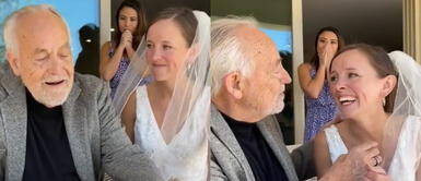 La escena hizo llorar a millones de usuarios en TikTok. Padre con Alzheimer reconoce a su hija el día en su matrimonio y emociona a usuarios en TikTok