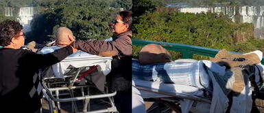 La escena conmovió a millones de usuarios. Médicos cumplen deseo de paciente con cáncer terminal: él quería conocer las cataratas del Iguazú