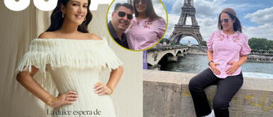 Marina Mora anuncia el sexo de su bebé desde Francia. Marina Mora anuncia el sexo de su bebé con tiernas fotos de su pancita frente a la Torre Eiffel