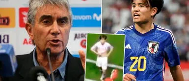 Juan Carlos Oblitas criticó duramente a Takefusa Kubo de Japón. Juan Carlos Oblitas explotó contra japonés por tirar la camiseta de Perú: "Es un ordinario"