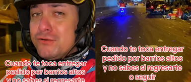 El motorizado se arriesgó al ir a las calles más peligrosas de Barrios Altos. Motorizado acude a entregar pedido a Barrios Altos y sucede lo impensado: "Cuídame, Señor"