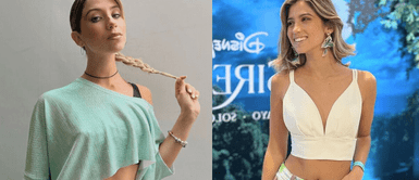 Karime Scander deslumbra en Al Fondo Hay Sitio con sus outfits. Karime Scander marca tendencia con su apasionante outfit adornado con un escote drapeado