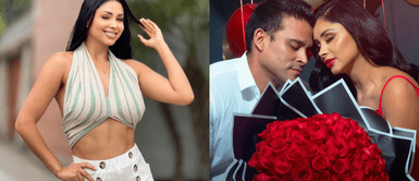 Pamela Franco derrocha amor junto a Christian Domínguez. Pamela Franco se adueña de la noche con un vestido excepcional de transparencias y rosas